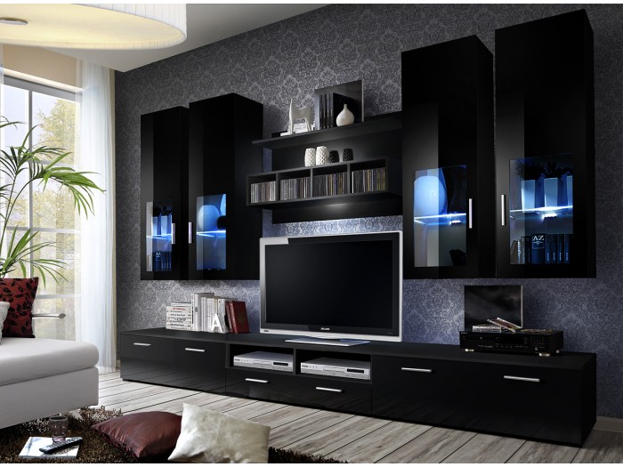 Секция LYRA (черен гланц/черен мат)